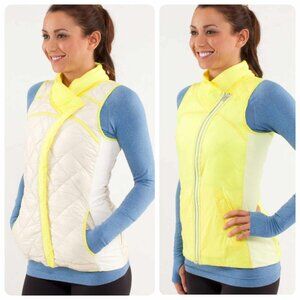 *Lululemon* What the Fluff Vest in "Clarity Yellow" - REVERSIBLE - size 4 ($128)